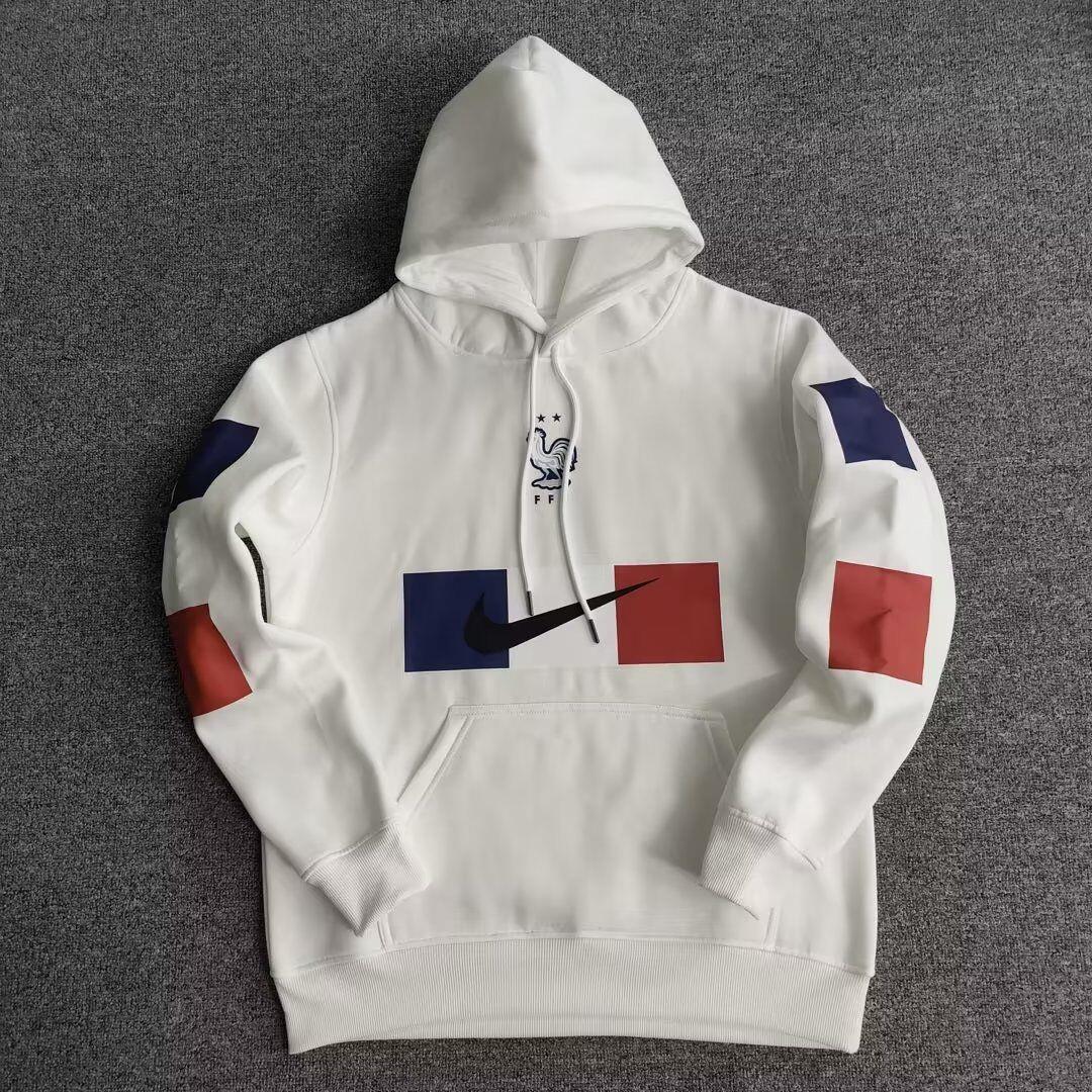 AAA Quality France 22/23 Hoodie - White/Blue/Red